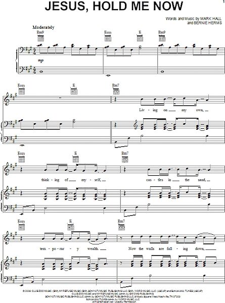 open zoom image for Jesus, Hold Me Now - Piano/Vocal/Guitar, New, Main