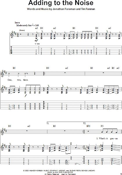 open zoom image for Adding To The Noise - Guitar Tab Play-Along, New, Main
