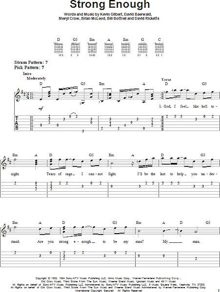 open zoom image for Strong Enough - Easy Guitar with TAB, New, Main
