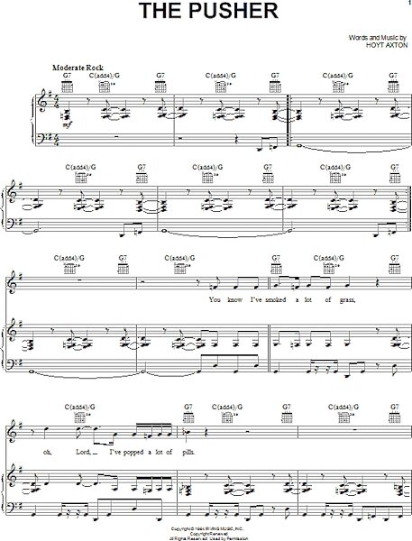 open zoom image for The Pusher - Piano/Vocal/Guitar, New, Main