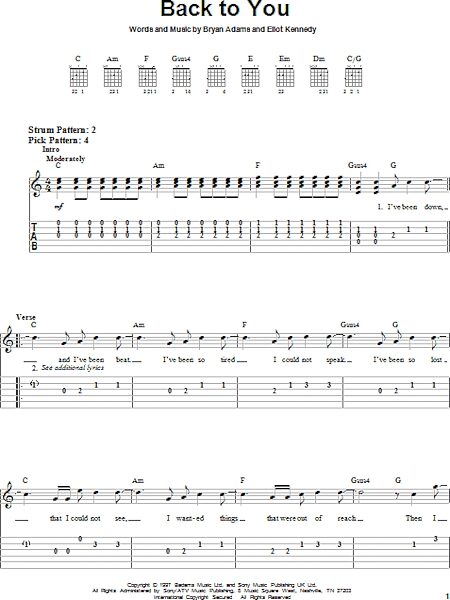 open zoom image for Back To You - Easy Guitar with TAB, New, Main
