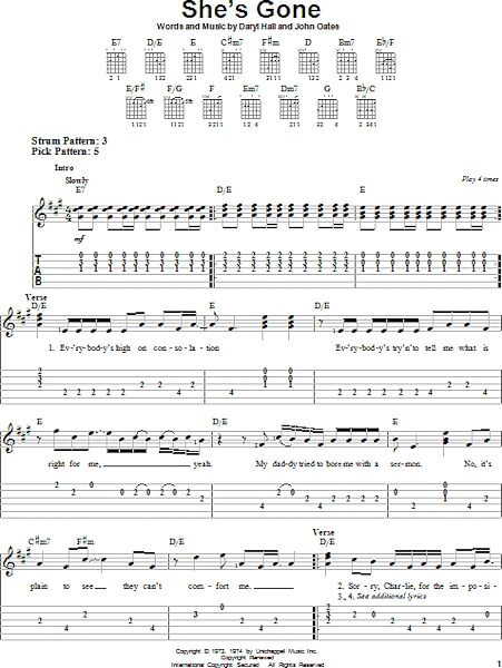open zoom image for She's Gone - Easy Guitar with TAB, New, Main