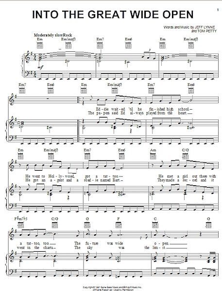 open zoom image for Into The Great Wide Open - Piano/Vocal/Guitar, New, Main