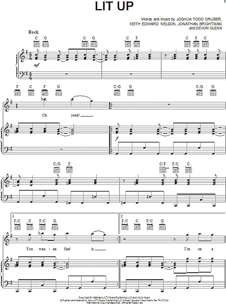 open zoom image for Lit Up - Piano/Vocal/Guitar, New, Main