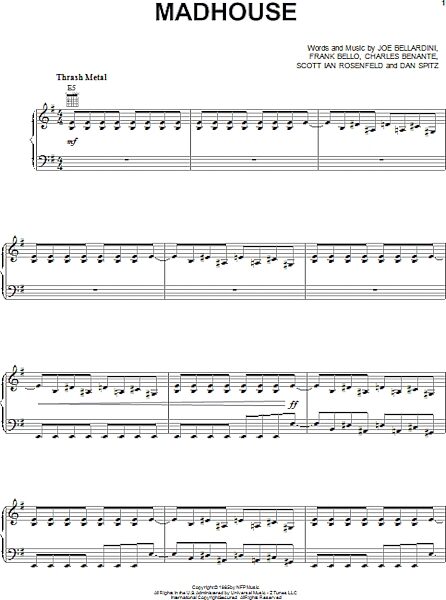 open zoom image for Madhouse - Piano/Vocal/Guitar, New, Main