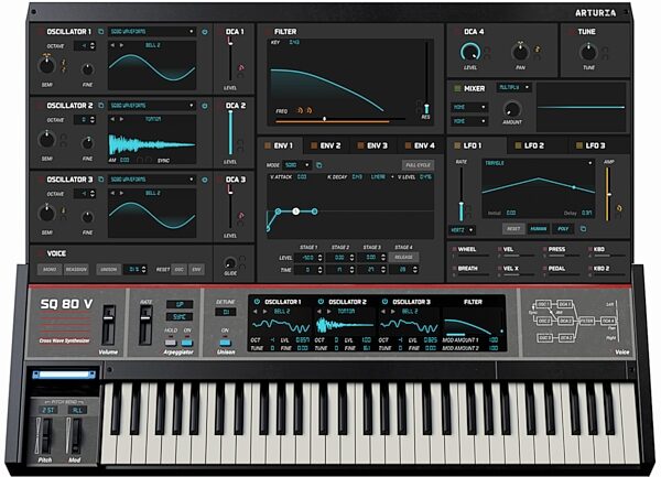 open zoom image for Arturia SQ80 V Software Instrument, Digital Download, Action Position Back