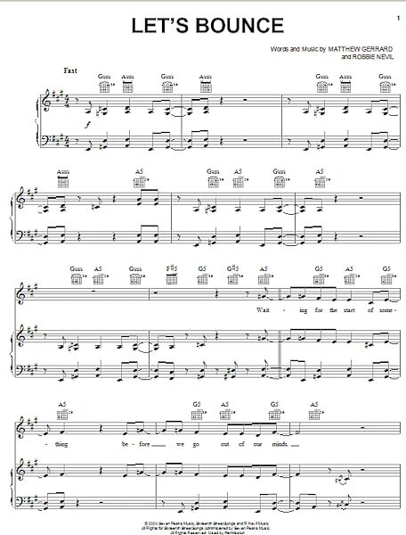 open zoom image for Let's Bounce - Piano/Vocal/Guitar, New, Main