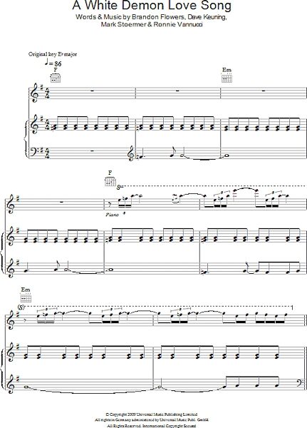 open zoom image for A White Demon Love Song - Piano/Vocal/Guitar, New, Main