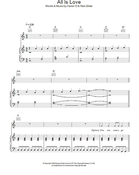 open zoom image for All Is Love - Piano/Vocal/Guitar, New, Main