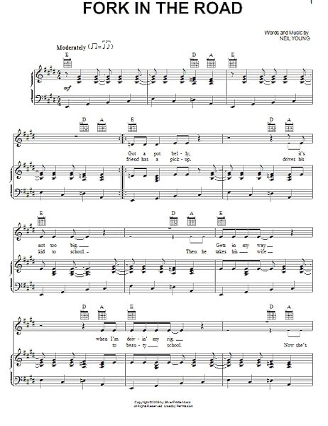 open zoom image for Fork In The Road - Piano/Vocal/Guitar, New, Main