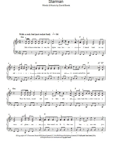 open zoom image for Starman - Easy Piano, New, Main