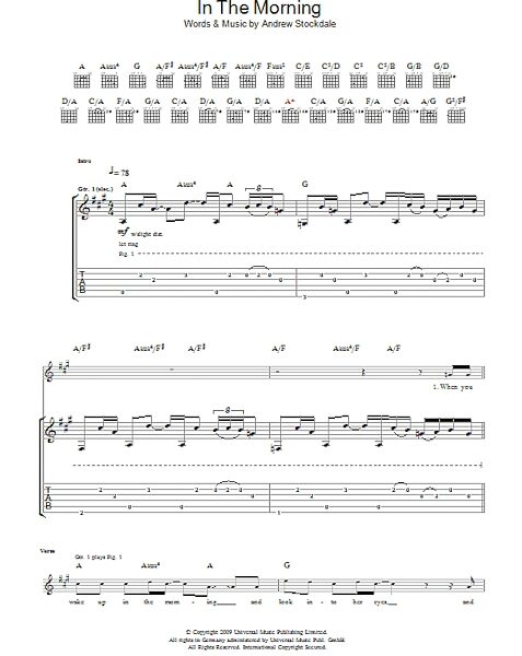 open zoom image for In The Morning - Guitar TAB, New, Main