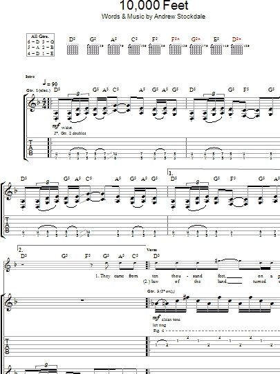 open zoom image for 10,000 Feet - Guitar TAB, New, Main