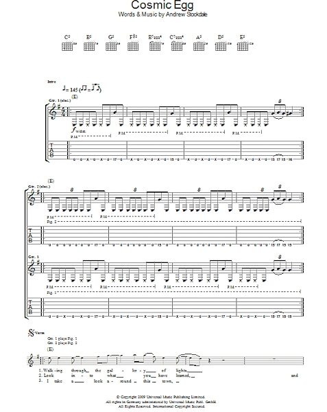 open zoom image for Cosmic Egg - Guitar TAB, New, Main