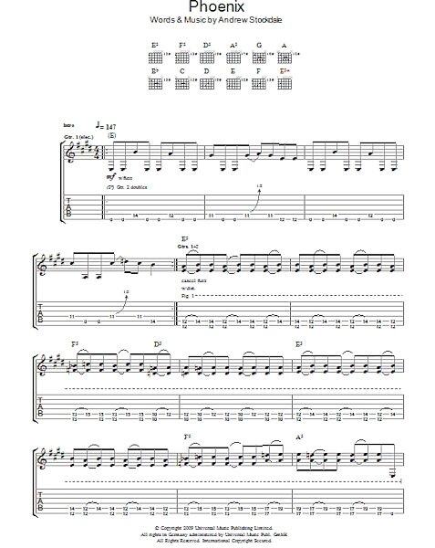 open zoom image for Phoenix - Guitar TAB, New, Main