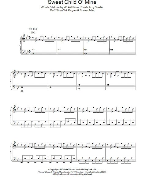 open zoom image for Sweet Child O' Mine - Piano/Vocal/Guitar, New, Main