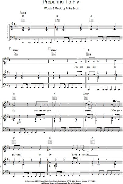 open zoom image for Preparing To Fly - Piano/Vocal/Guitar, New, Main