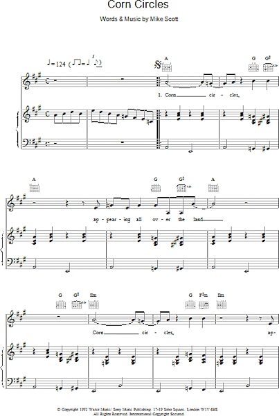 open zoom image for Corn Circles - Piano/Vocal/Guitar, New, Main