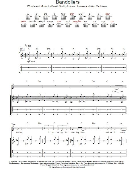 open zoom image for Bandoliers - Guitar TAB, New, Main
