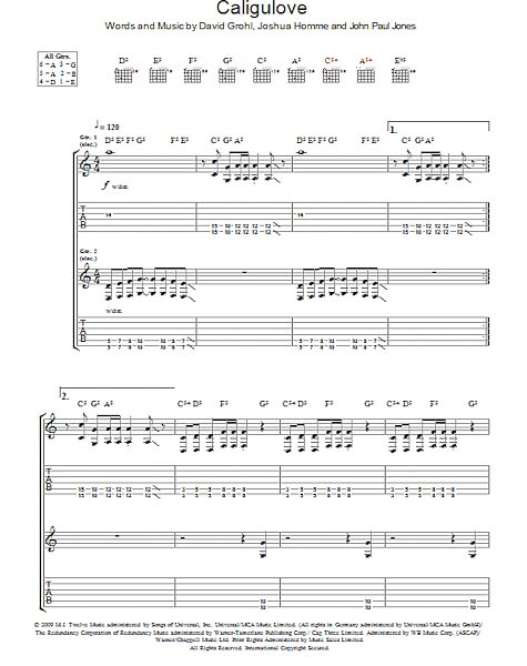 open zoom image for Caligulove - Guitar TAB, New, Main