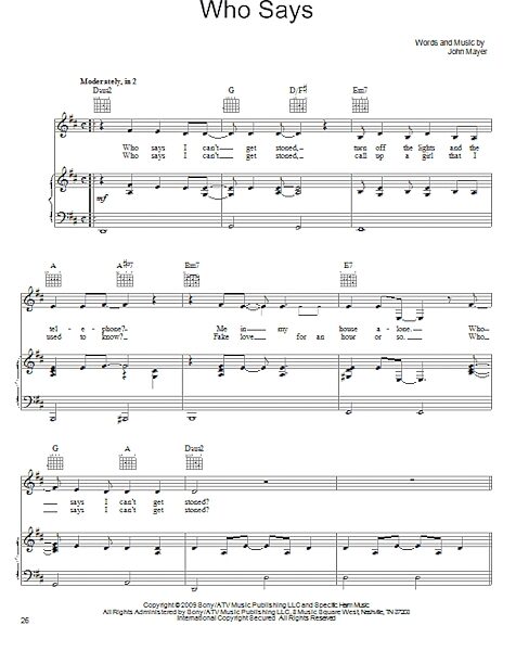 open zoom image for Who Says - Piano/Vocal/Guitar, New, Main