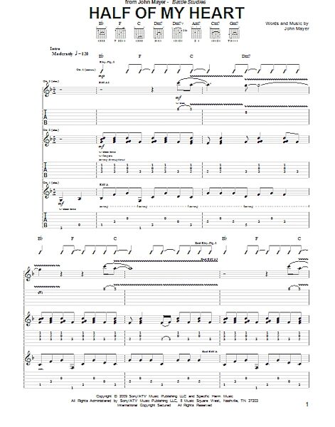 open zoom image for Half Of My Heart - Guitar TAB, New, Main
