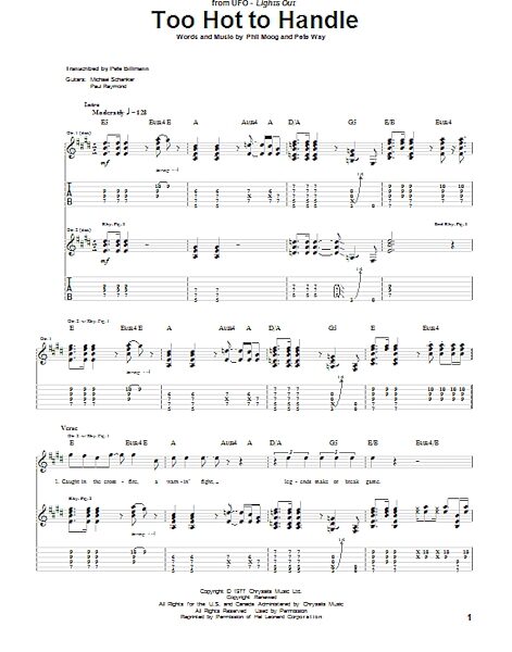open zoom image for Too Hot To Handle - Guitar TAB, New, Main