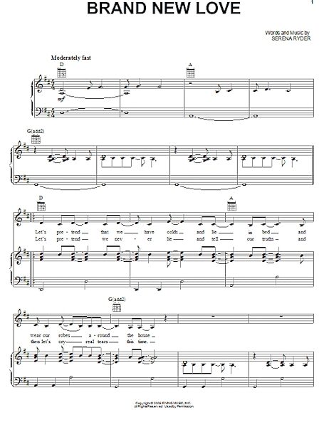 open zoom image for Brand New Love - Piano/Vocal/Guitar, New, Main
