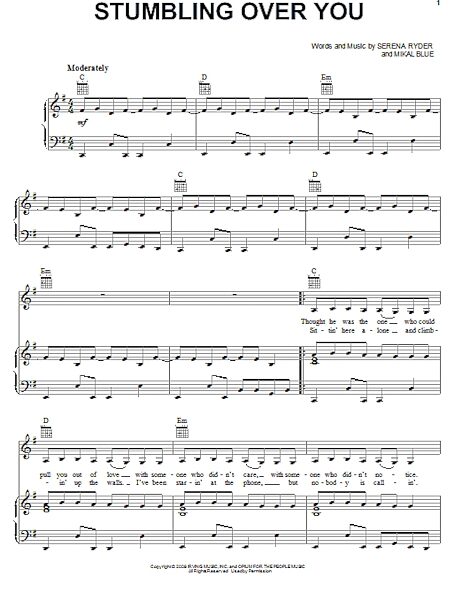 open zoom image for Stumbling Over You - Piano/Vocal/Guitar, New, Main