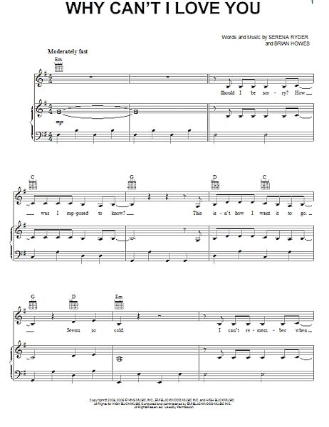 open zoom image for Why Can't I Love You - Piano/Vocal/Guitar, New, Main
