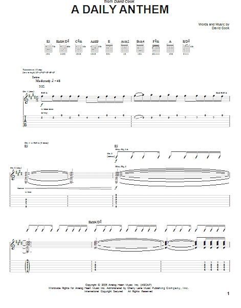 open zoom image for A Daily Anthem - Guitar TAB, New, Main