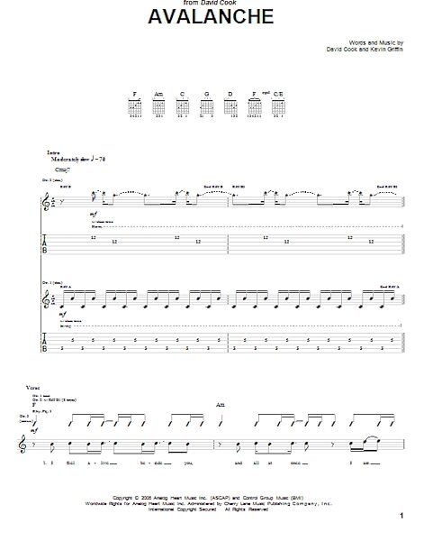 open zoom image for Avalanche - Guitar TAB, New, Main