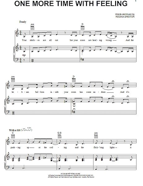 open zoom image for One More Time With Feeling - Piano/Vocal/Guitar, New, Main