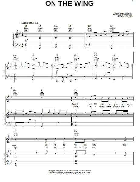 open zoom image for On The Wing - Piano/Vocal/Guitar, New, Main