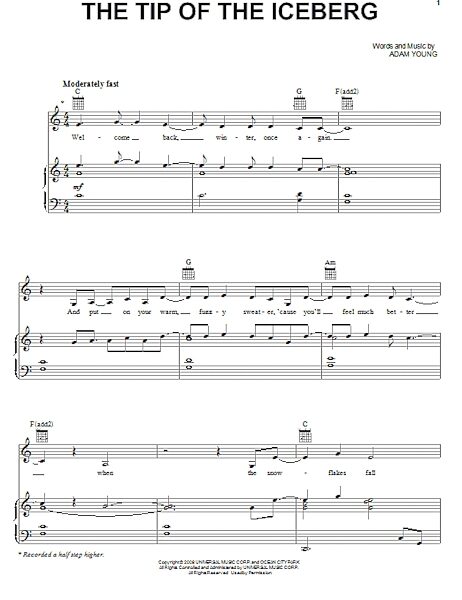 open zoom image for The Tip Of The Iceberg - Piano/Vocal/Guitar, New, Main