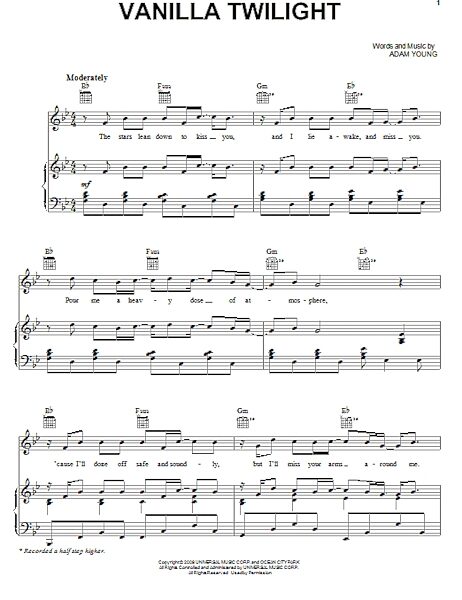 open zoom image for Vanilla Twilight - Piano/Vocal/Guitar, New, Main