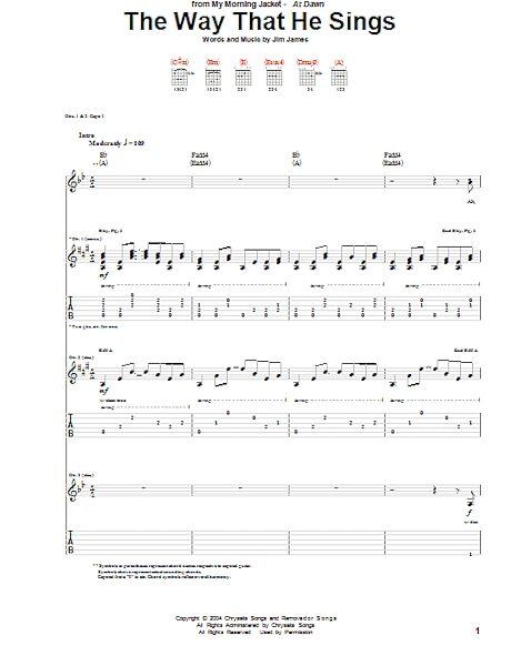 open zoom image for The Way That He Sings - Guitar TAB, New, Main