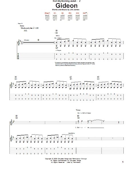open zoom image for Gideon - Guitar TAB, New, Main