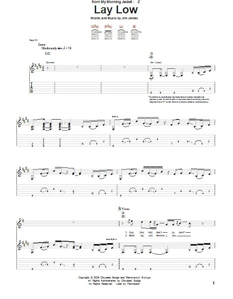 open zoom image for Lay Low - Guitar TAB, New, Main