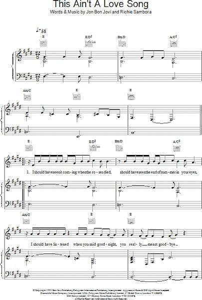 open zoom image for This Ain't A Love Song - Piano/Vocal/Guitar, New, Main