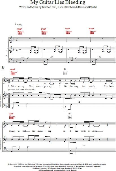 open zoom image for My Guitar Lies Bleeding - Piano/Vocal/Guitar, New, Main