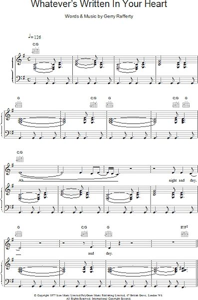 open zoom image for Whatever's Written In Your Heart - Piano/Vocal/Guitar, New, Main