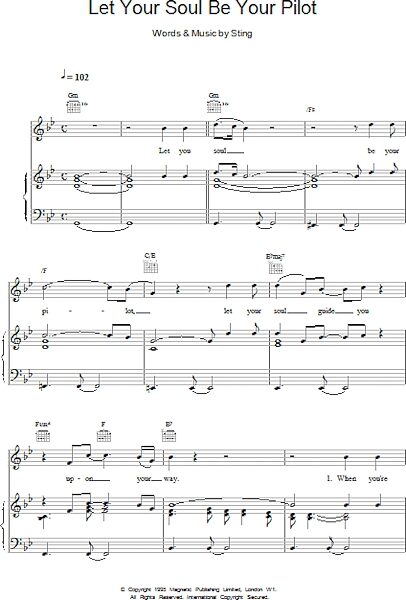 open zoom image for Let Your Soul Be Your Pilot - Piano/Vocal/Guitar, New, Main