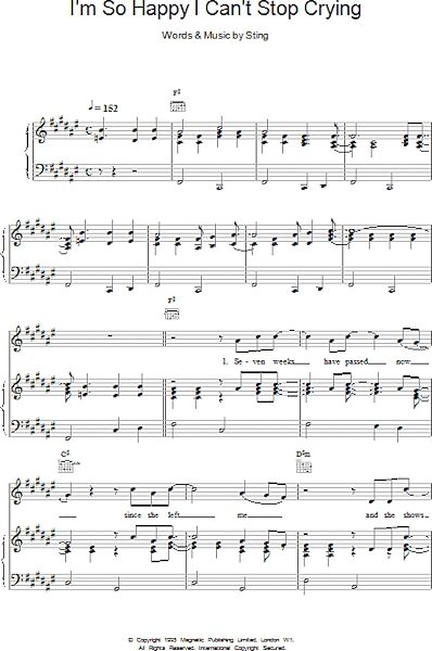open zoom image for I'm So Happy I Can't Stop Crying - Piano/Vocal/Guitar, New, Main