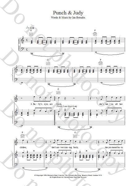 open zoom image for Punch & Judy - Piano/Vocal/Guitar, New, Main