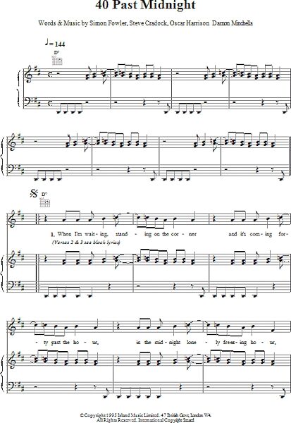 open zoom image for 40 Past Midnight - Piano/Vocal/Guitar, New, Main