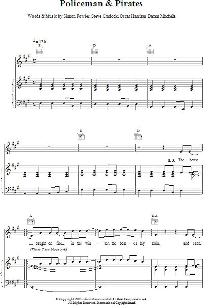 open zoom image for Policemen & Pirates - Piano/Vocal/Guitar, New, Main
