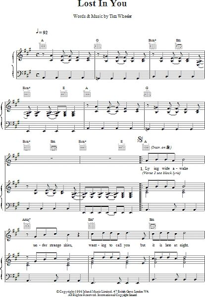 open zoom image for Lost in You - Piano/Vocal/Guitar, New, Main