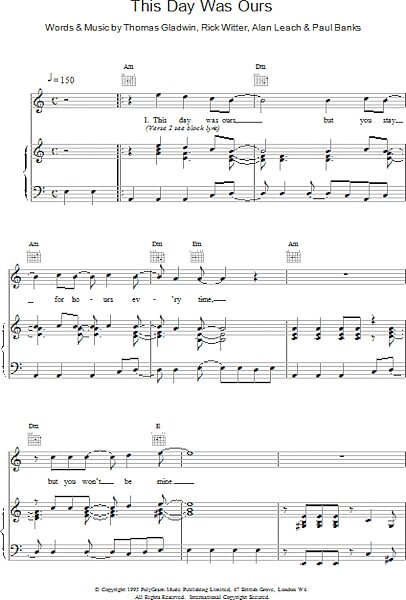 open zoom image for This Day Was Ours - Piano/Vocal/Guitar, New, Main