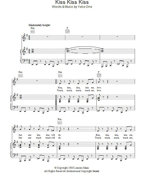 open zoom image for Kiss, Kiss, Kiss - Piano/Vocal/Guitar, New, Main